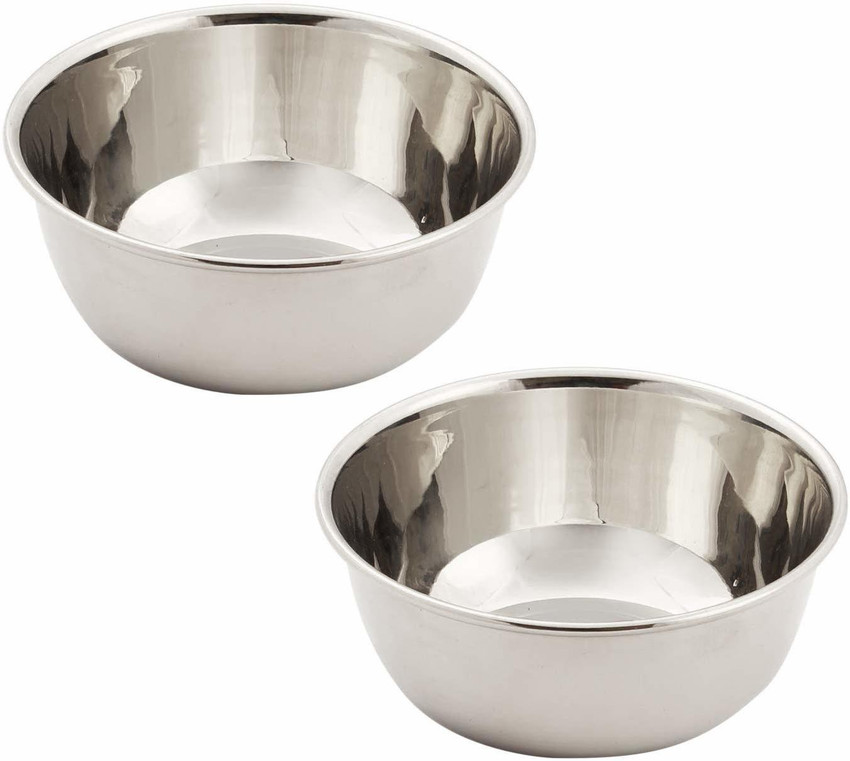 Stainless steel curry bowls top