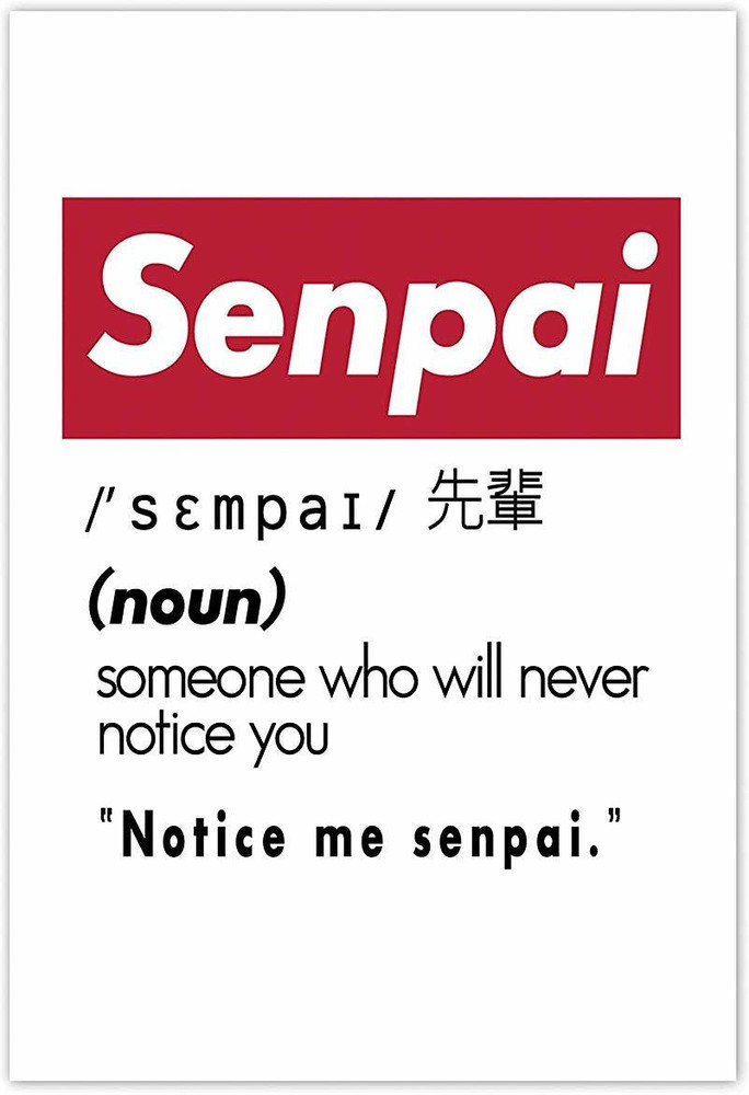 Anime Senpai Wall D cor Poster Poster for Home Poster for
