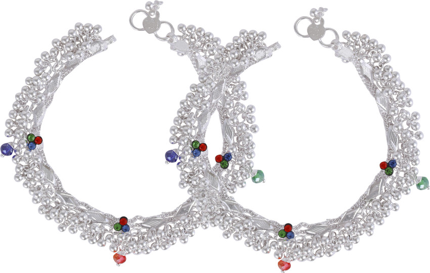 Charms Traditional Silver Plated Alloy Anklet Price in India Buy