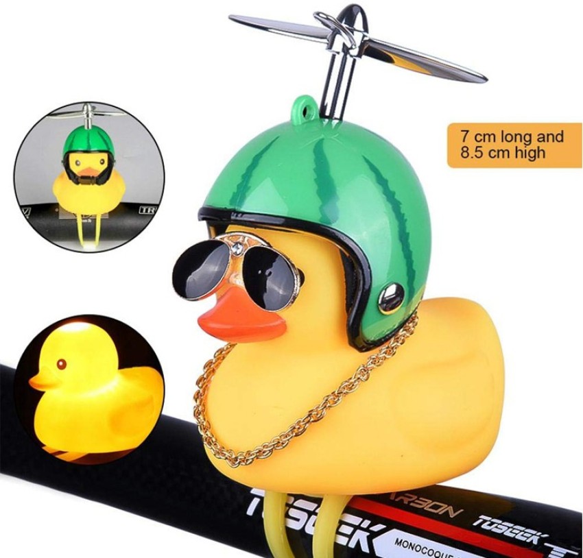 Lehza Duck Cycling Kids Bike Bell Rubber Duck Helmet Toys Cartoon