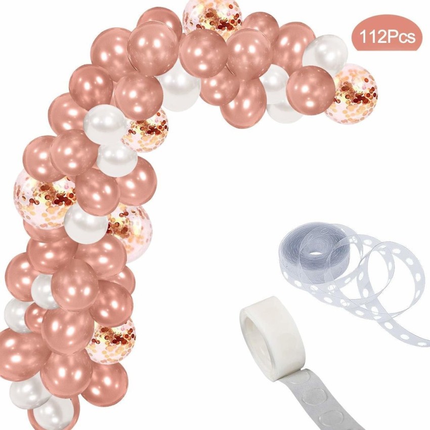 Party Propz Balloon Arch Garland Kit - 112Pcs - Rose Gold Confetti Balloon  Garland for Wedding Birthday Baby Shower Party Decorations(Rose Gold,  White) Price in India - Buy Party Propz Balloon Arch