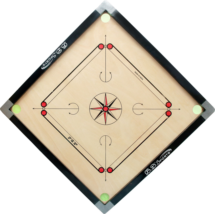 Bd sports Small Size Carrom Board 20 inches With GlassCoinset