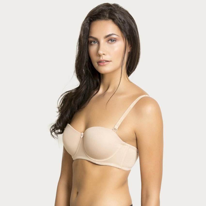 Zivame Women's Wirefree Lightly Padded T-Shirt Bra, Color: Peach, Size: 38C  price in UAE,  UAE