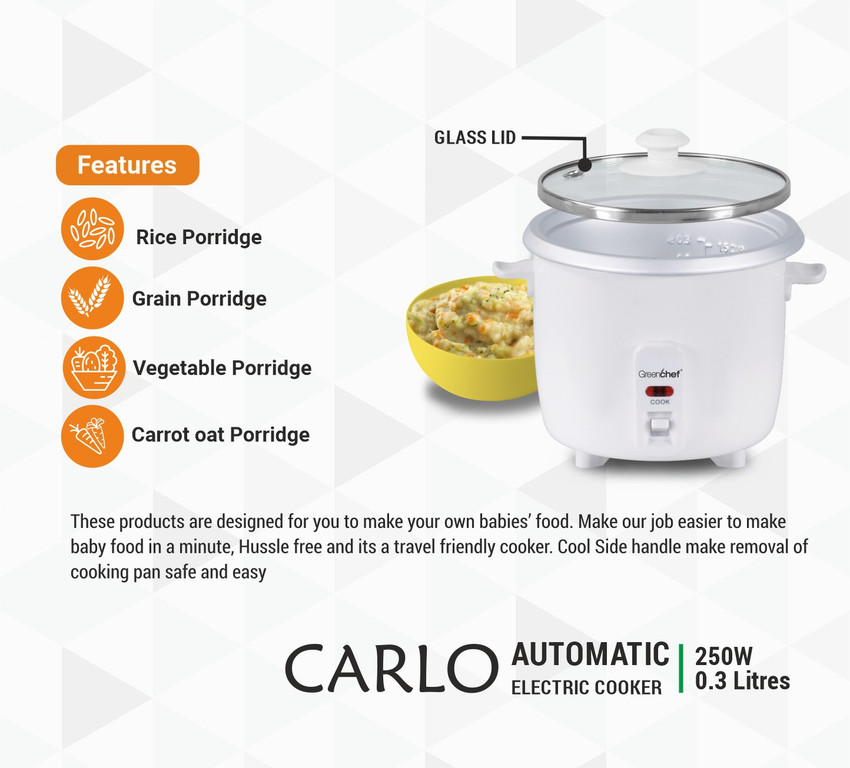 Greenchef Carlo o.3 Electric Pressure Cooker Price in India Buy Greenchef Carlo o.3 Electric Pressure Cooker Online at Flipkart