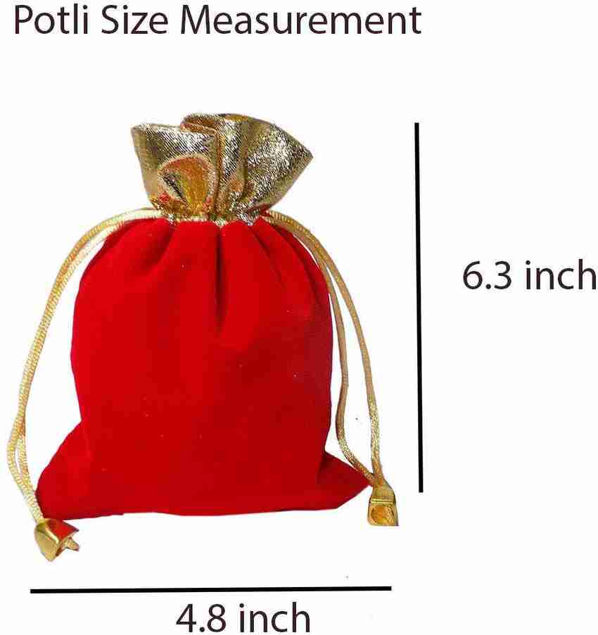 Red velvet online potli bags