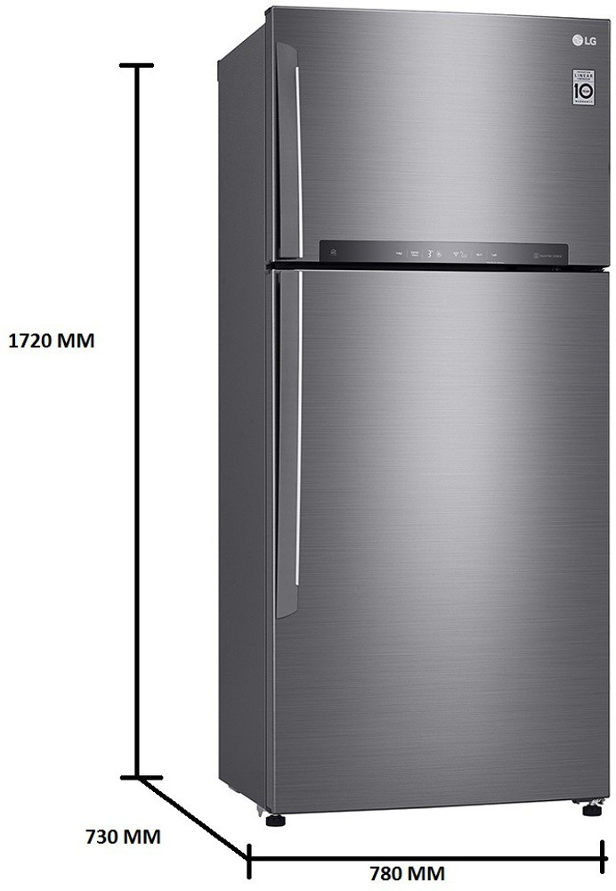 Lg double outlet door fridge size