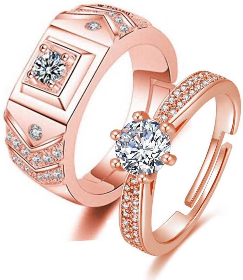 Rose gold hotsell couple rings price