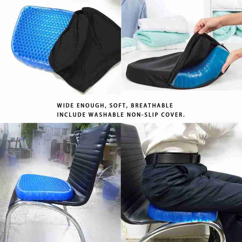 Fulkiza Cushion Seat Gel Orthopedic Seat Cushion Pad for Car Back