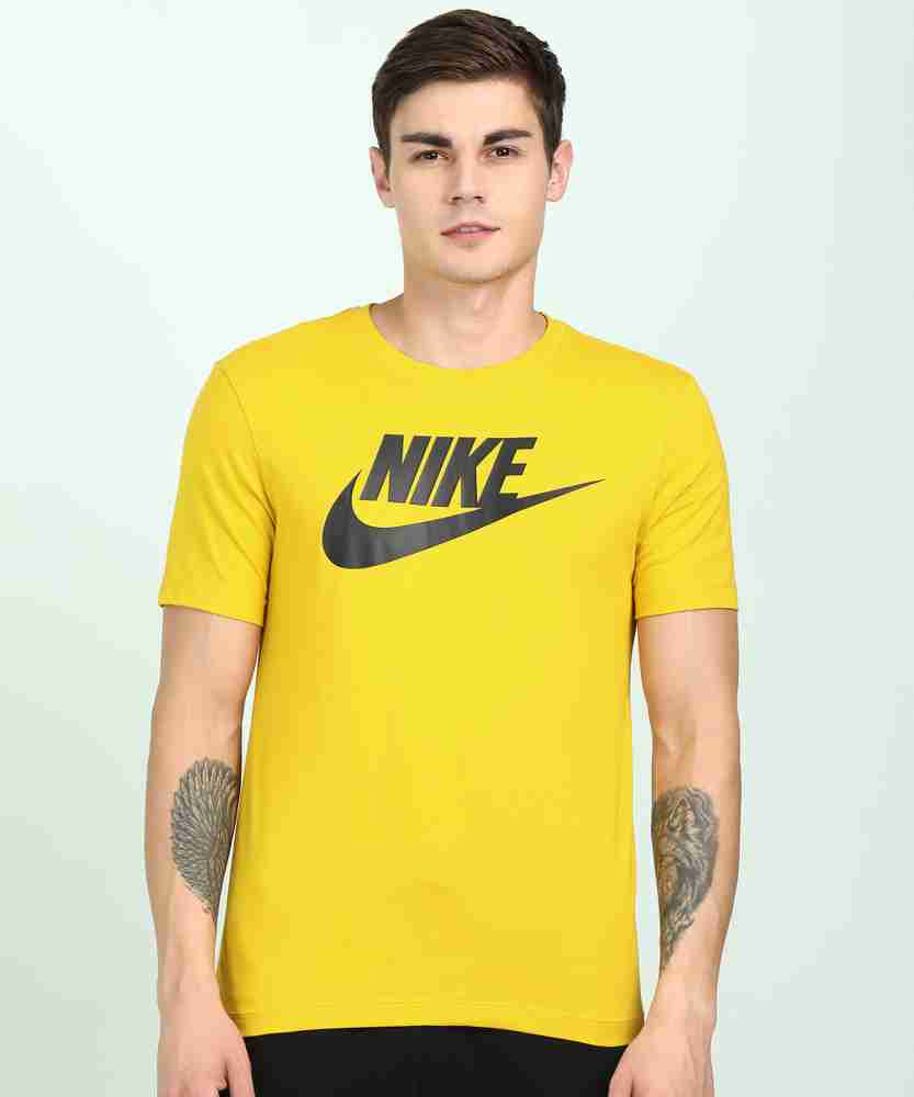 Men yellow nike shirt new arrivals