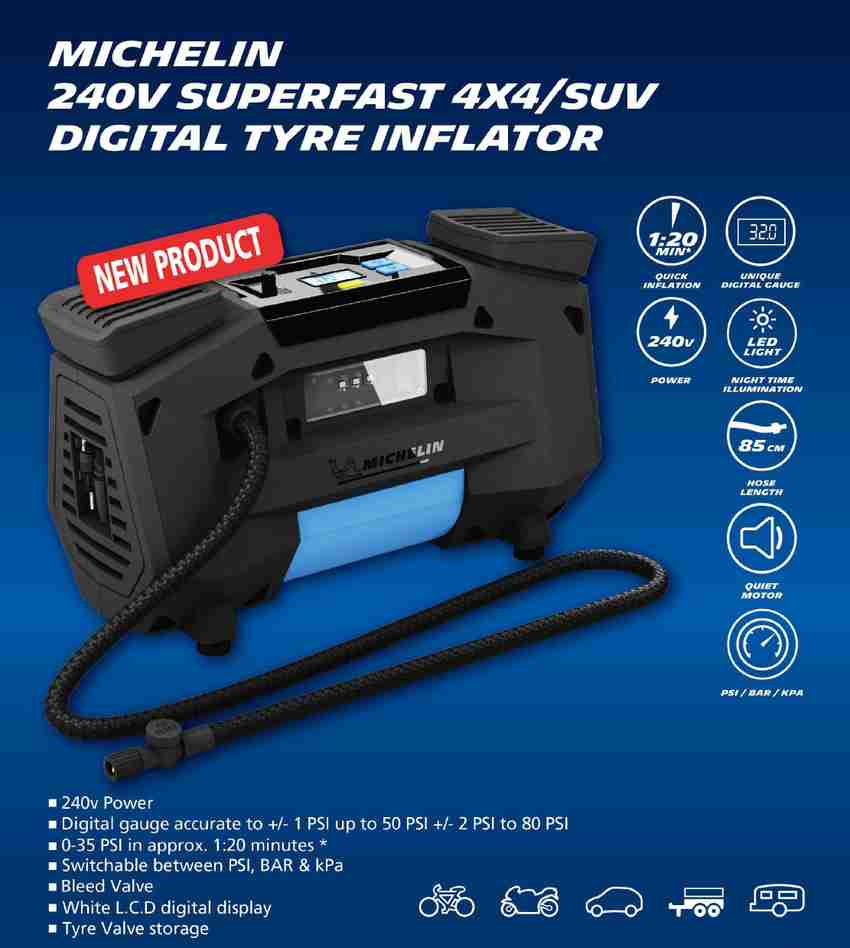 MICHELIN 80 psi Tyre Air Pump for Car Bike Price in India Buy
