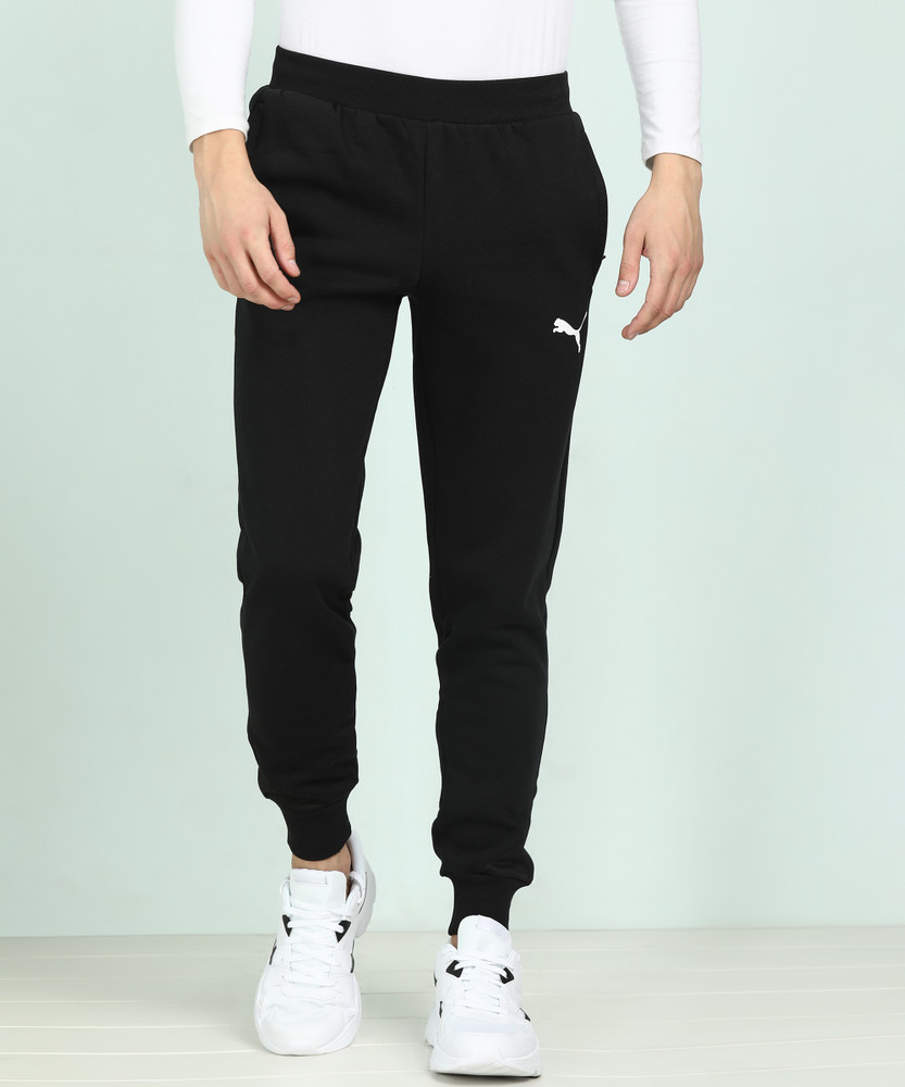 PUMA Solid Men Black Track Pants