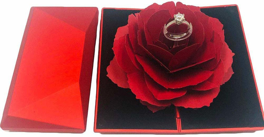Engagement ring holder rose sale