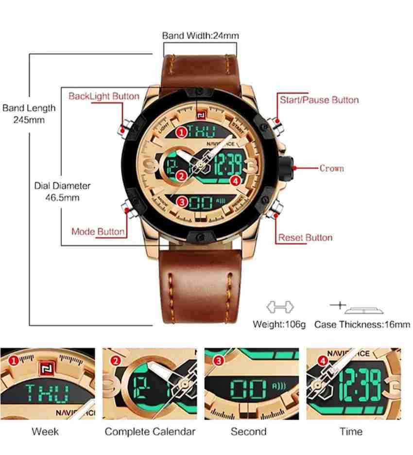 NAVIFORCE NF9097 RG CE BN NF 9097 Analog Digital Watch For Boys Buy NAVIFORCE NF9097 RG CE BN NF 9097 Analog Digital Watch For Boys NF9097 RG CE BN Online at