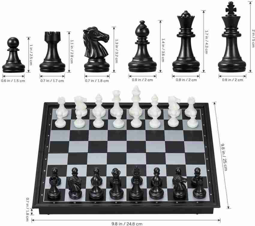 THE WILSWANK 10 x 10 Inch Premium Foldable Magnetic Chess Set with Free  Chess Bag and Strategy Guide Book (How to Play Chess)