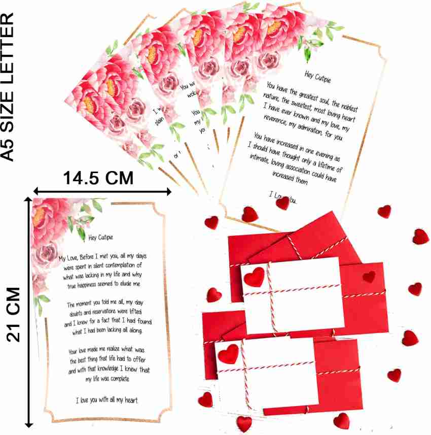 OddClick Cute Romantic Love Letter For With Lovely Wrap Envelop Greeting  Card Price in India - Buy OddClick Cute Romantic Love Letter For With  Lovely Wrap Envelop Greeting Card online at