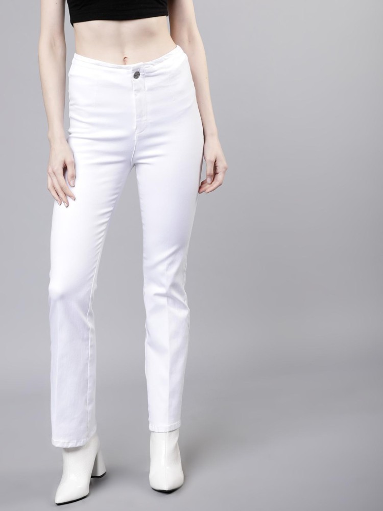 Tokyo Talkies Boot-Leg Women White Jeans - Buy Tokyo Talkies Boot-Leg Women  White Jeans Online at Best Prices in India