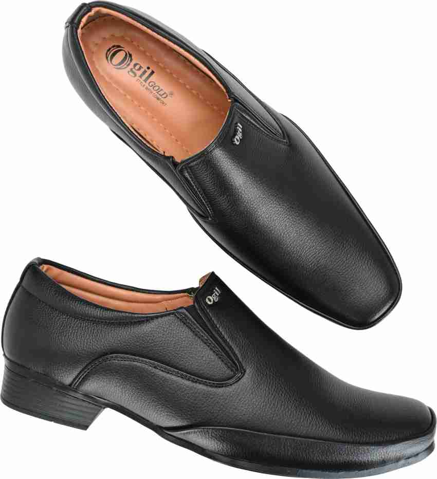 Ogil Gold Decent Formal Shoes Slip On For Men