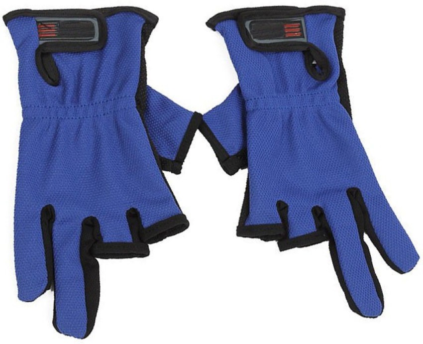 Nema Breathable 3 Low-Cut Fingers Fishing Gloves- Pack of Two - Blue Gym &  Fitness Gloves - Buy Nema Breathable 3 Low-Cut Fingers Fishing Gloves- Pack  of Two - Blue Gym 