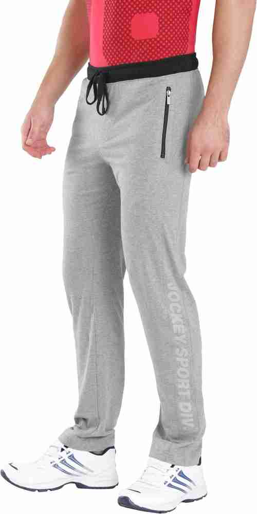 JOCKEY Solid Men Grey Track Pants Buy Grey Melange black