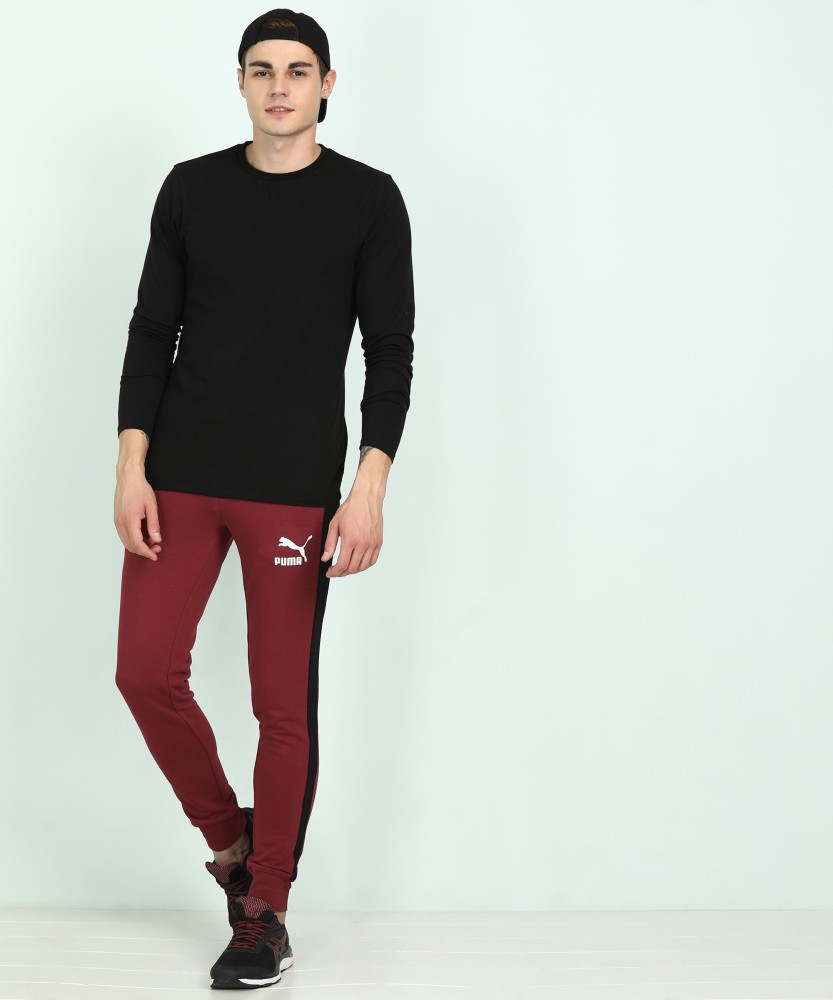 Mens burgundy puma store tracksuit