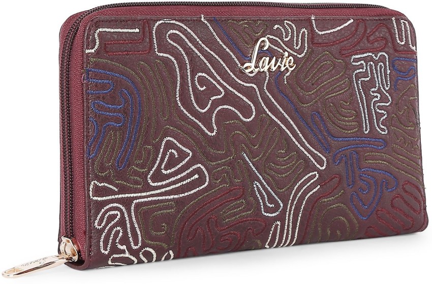 LAVIE Women Multicolor Artificial Leather Wallet WINE Price in