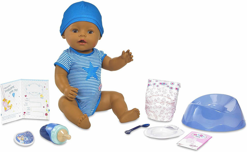 Baby born interactive doll brown eyes store