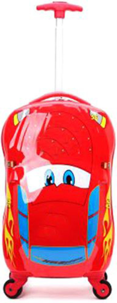 DI GRAZIA Red Colour Racing Car Kids Luggage Trolley Suitcase