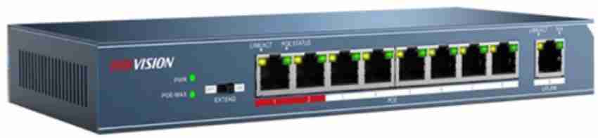 Buy Hikvision DS-3E0109P-E/M 8 Port Fast Ethernet Unmanaged POE Switch  Online At Price ₹4449
