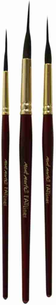 Fat Liner Brush Set Premium Taklon/Squirrel 16, 10, 6 – Mont Marte