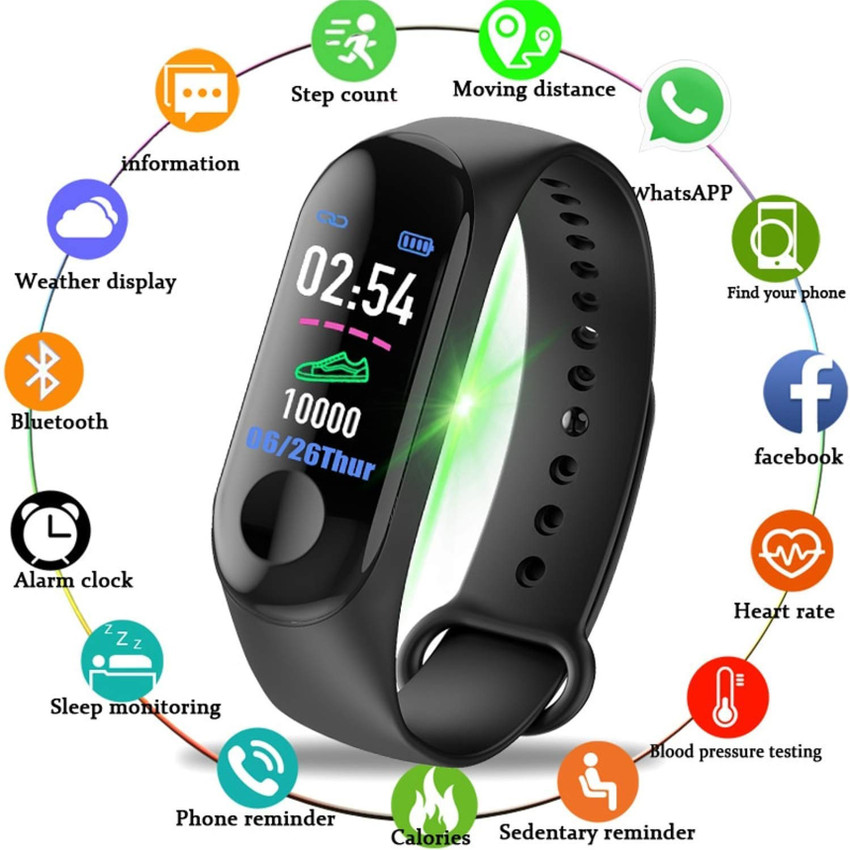 Clonezo M3 Intelligence Bluetooth Smart Band Price in India Buy Clonezo M3 Intelligence Bluetooth Smart Band online at Flipkart