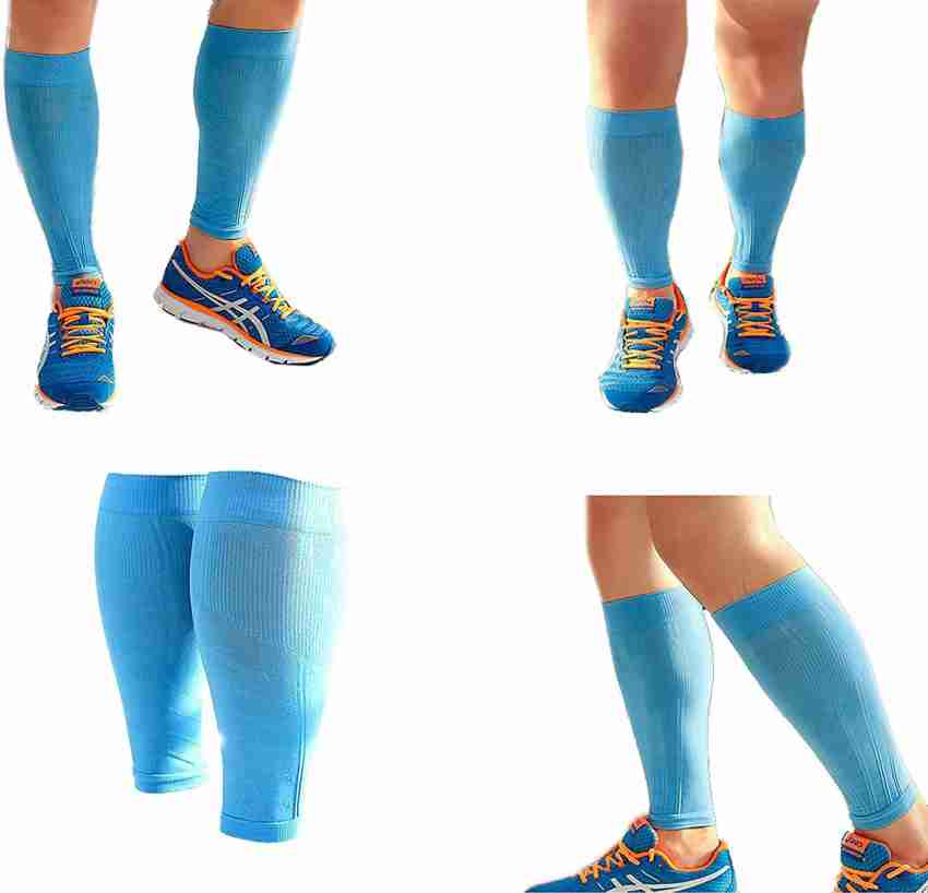Muvin Solid Calf Compression Sleeves for Men & Women - Running, Sports -  Shin Splints, Leg Pain, Muscle Pain Relief (L, White)