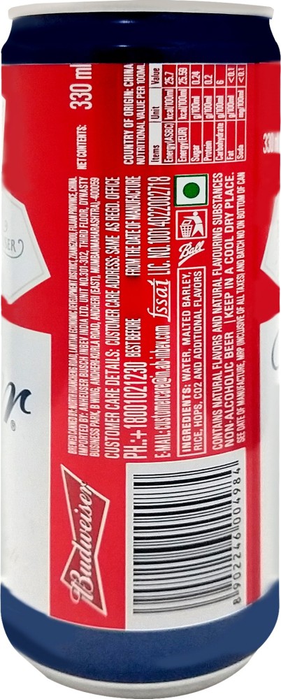 Budweiser Non Alcoholic Can In