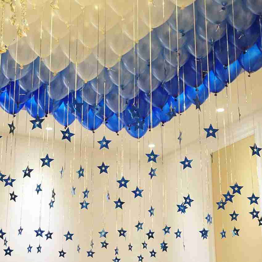 Party Propz Blue Star Shape Balloon Hanging for Boys Birthday
