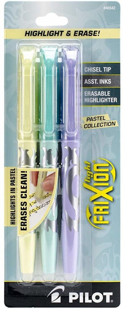 Pilot FriXion Light Pastel Erasable Highlighters, Chisel Tip, Assorted, 8  Count
