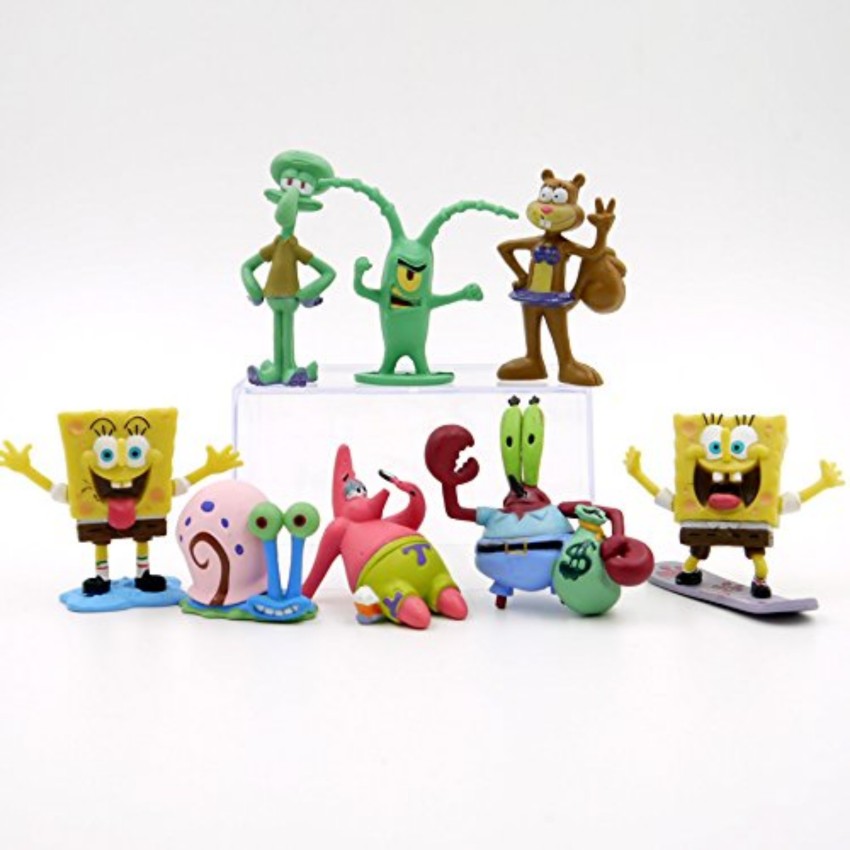 Toy Mela 8 pcs Spongebob Squarepants Action Figure Set Spongebob