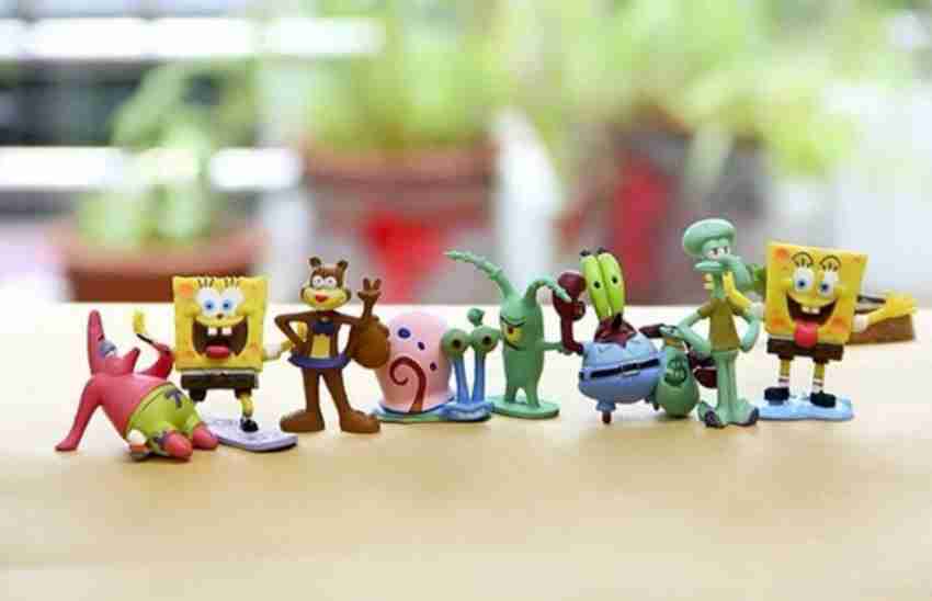 Toy Mela 8 pcs Spongebob Squarepants Action Figure Set Spongebob, Patrick,  Squiward, Sandy, Cheeks, Mr. Krabs, Plankton, Gary 3-7cms Cake Toppers - 8  pcs Spongebob Squarepants Action Figure Set Spongebob, Patrick, Squiward,  Sandy, Cheeks