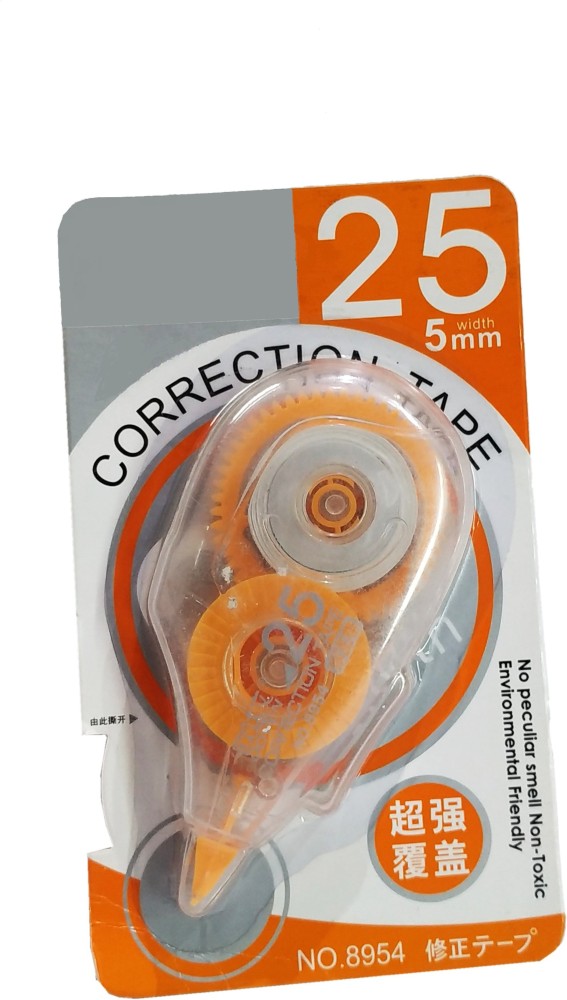 Dominic Correction Tape - Pack of 3 (8 mtrs Length,5mm width)