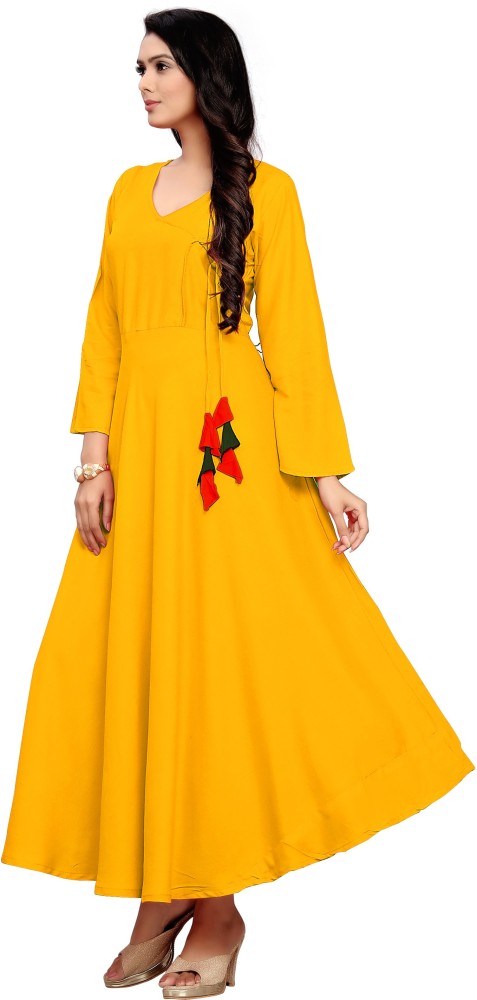 Yellow kurtis deals in flipkart