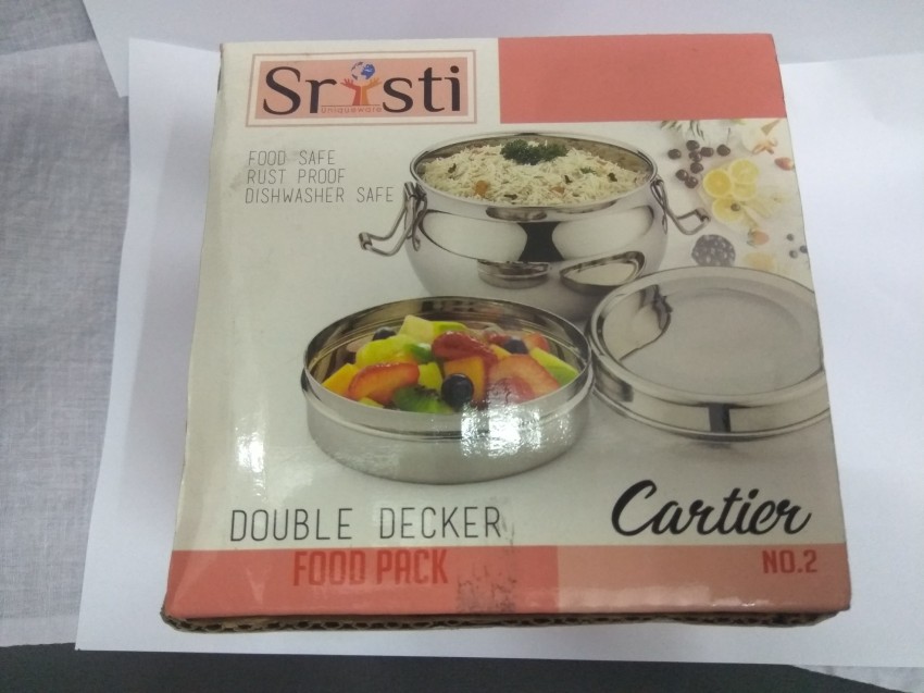 Flipkart Sristi CARTIER DOUBLE DECKER LUNCH BOX 2 Containers