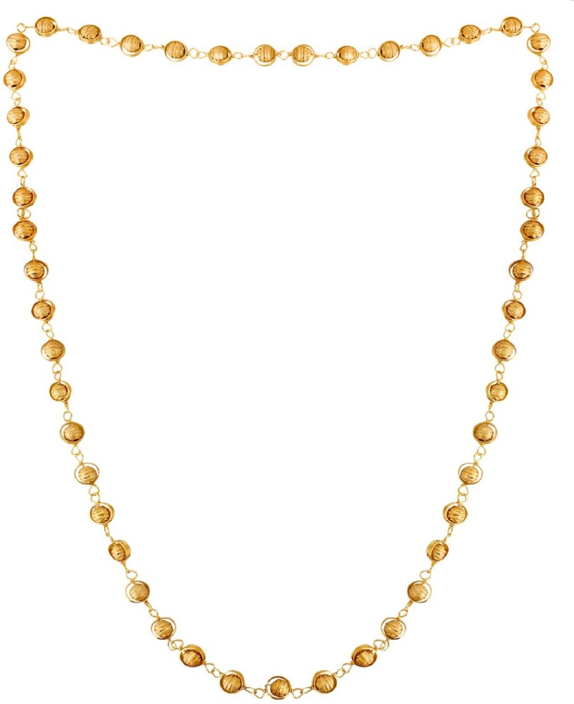Buy Elegant Design Solid Shiny Golden Balls Double Layer Necklace Designs