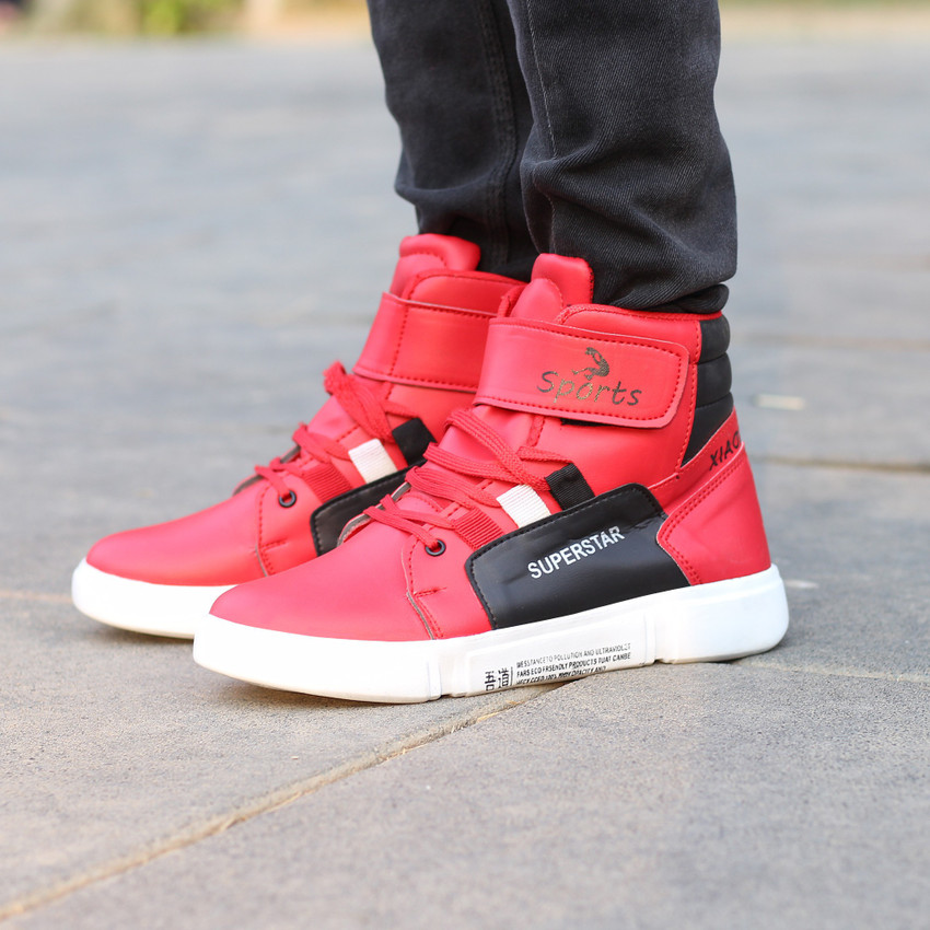 Hip hop shoes red top