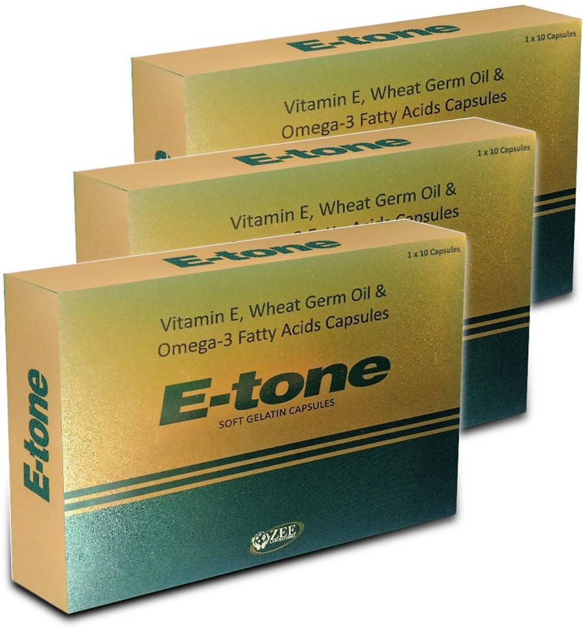 ETONE Vitamin E Wheat Germ Oil Omega 3 Softgels