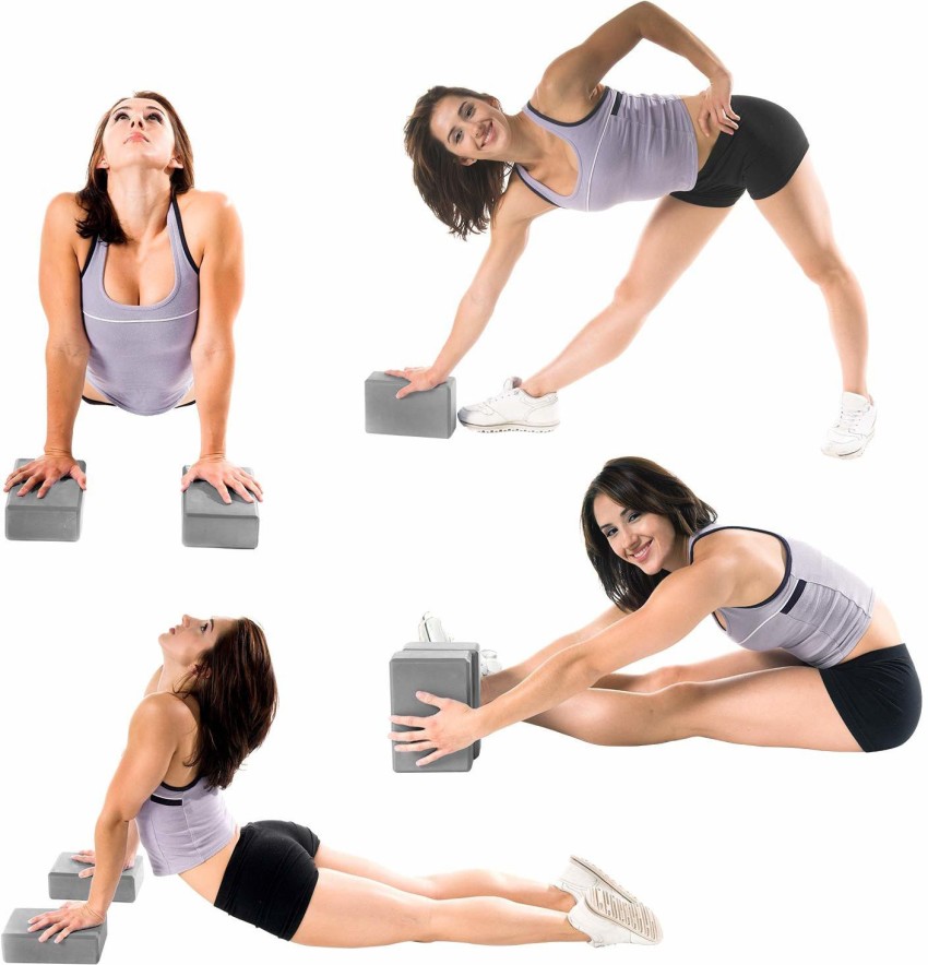 GOCART 2 Pcs Yoga Block Pilates Brick for Exercise Workout Fitness