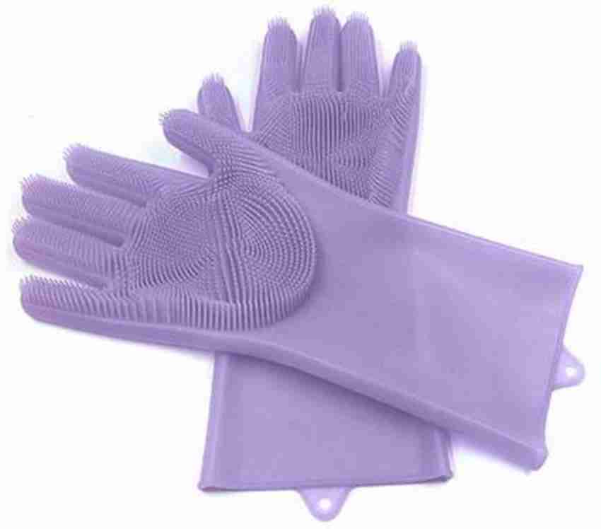 Click2buy Silicone Dish Washing Gloves, Silicon Cleaning Gloves, Silicon  Hand Gloves for Kitchen Dishwashing and Pet Grooming, Great for Washing  Dish, Kitchen, Car, Bathroom Wet and Dry Disposable Glove Price in India 