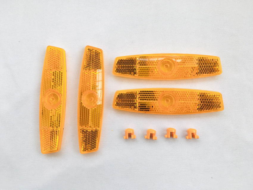 Orange clearance spoke reflectors