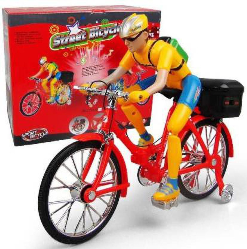 Shopme Store Street Bicycle Battery Operated Musical Cycle Toy for Kids