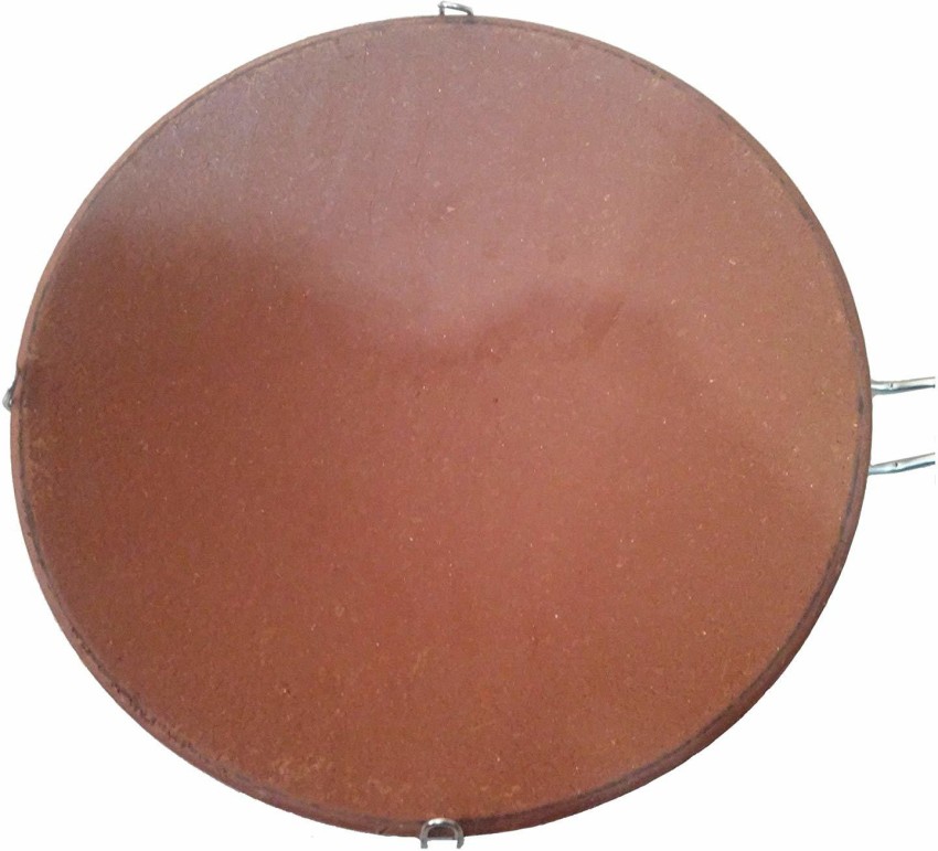 Unglazed Handmade Clay Tawa/ Mitti, Earthen Tawa for Roti, 11 Inch