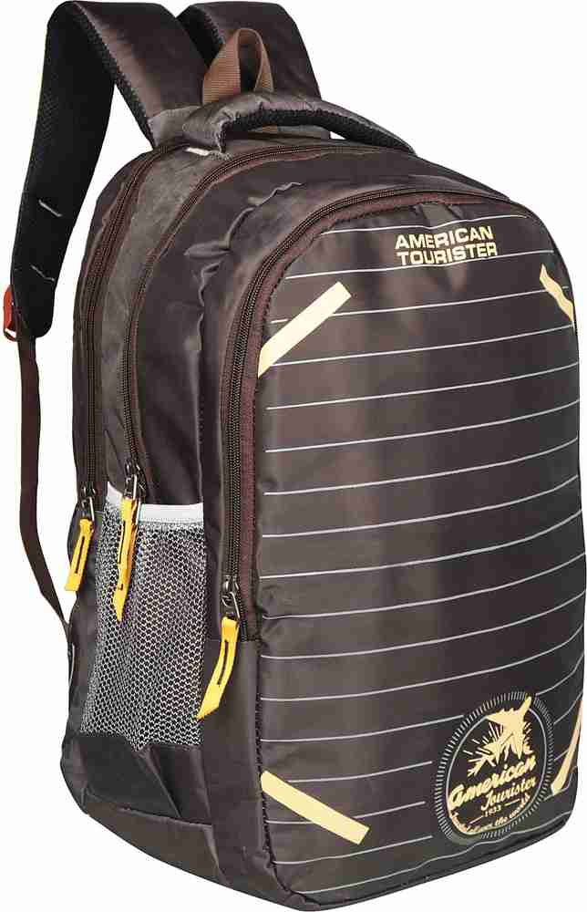 AMERICAN TOURISTER Backpack with Rain Cover for Boys and Girls 30 L Laptop Backpack Brown Price in India Flipkart