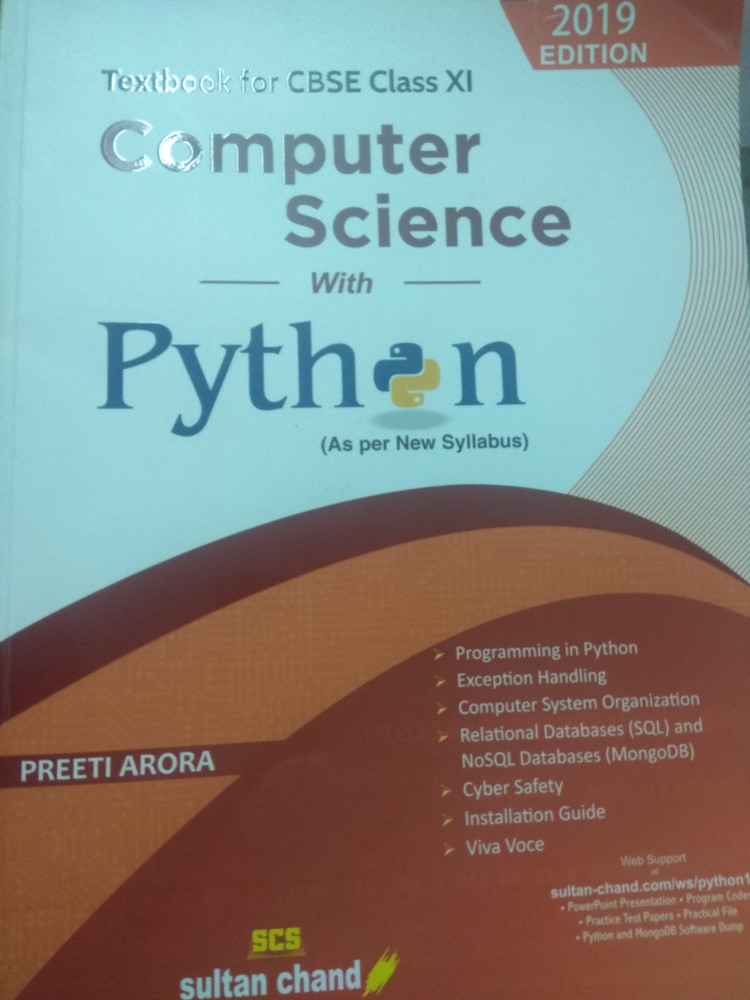 Computer Science With Python Text Book For Class-11 Sumita, 57% OFF