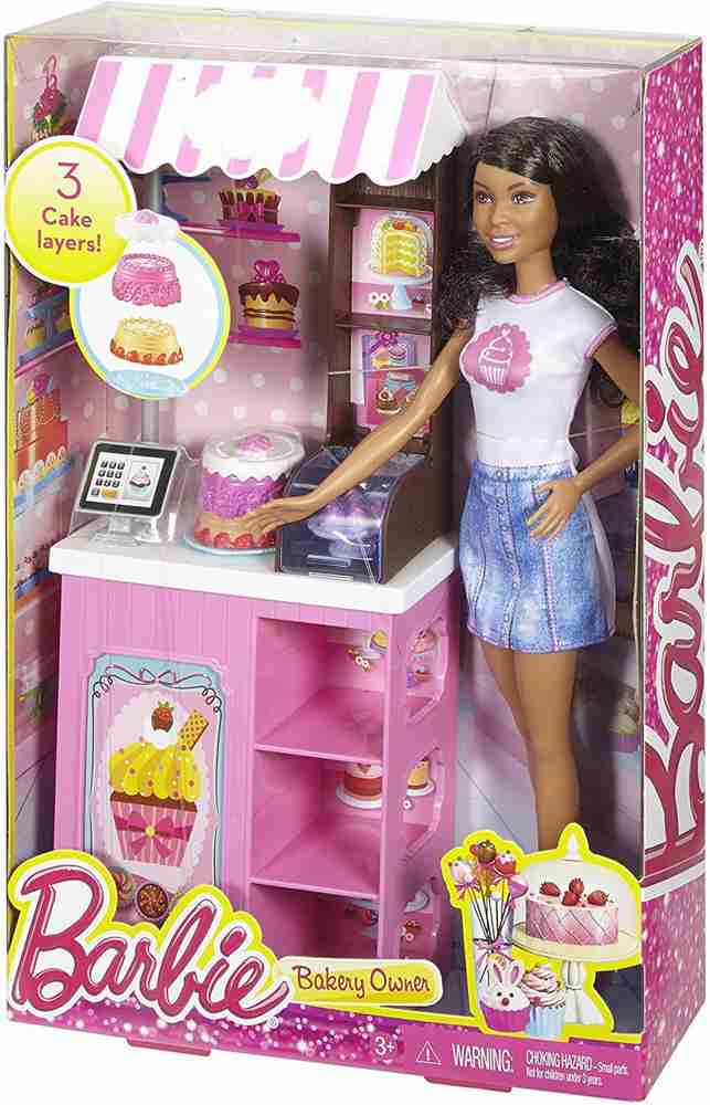 BARBIE Careers Bakery Shop Playset with African American Doll